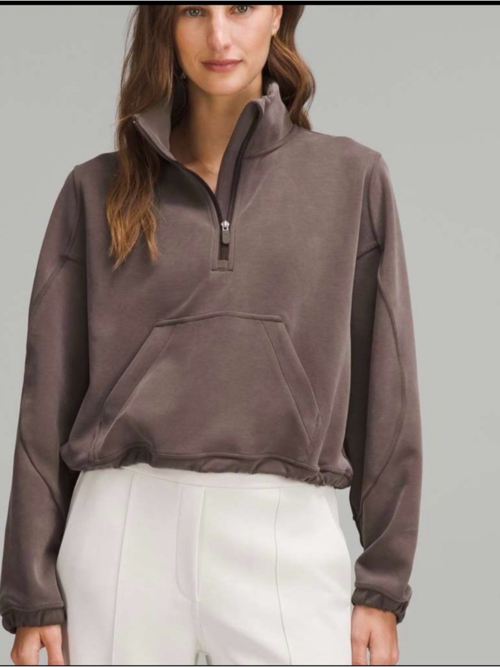 Lululemon Softstreme Half Zip - Espresso Size 10